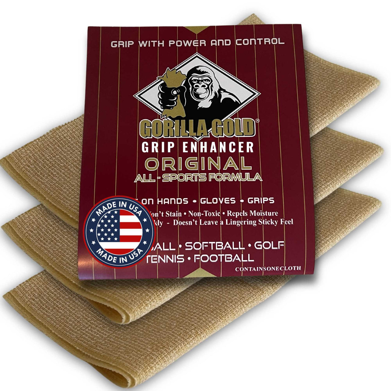 Gorilla Gold Grip Enhancer Tacky Towel - All-Sport Performance Boost