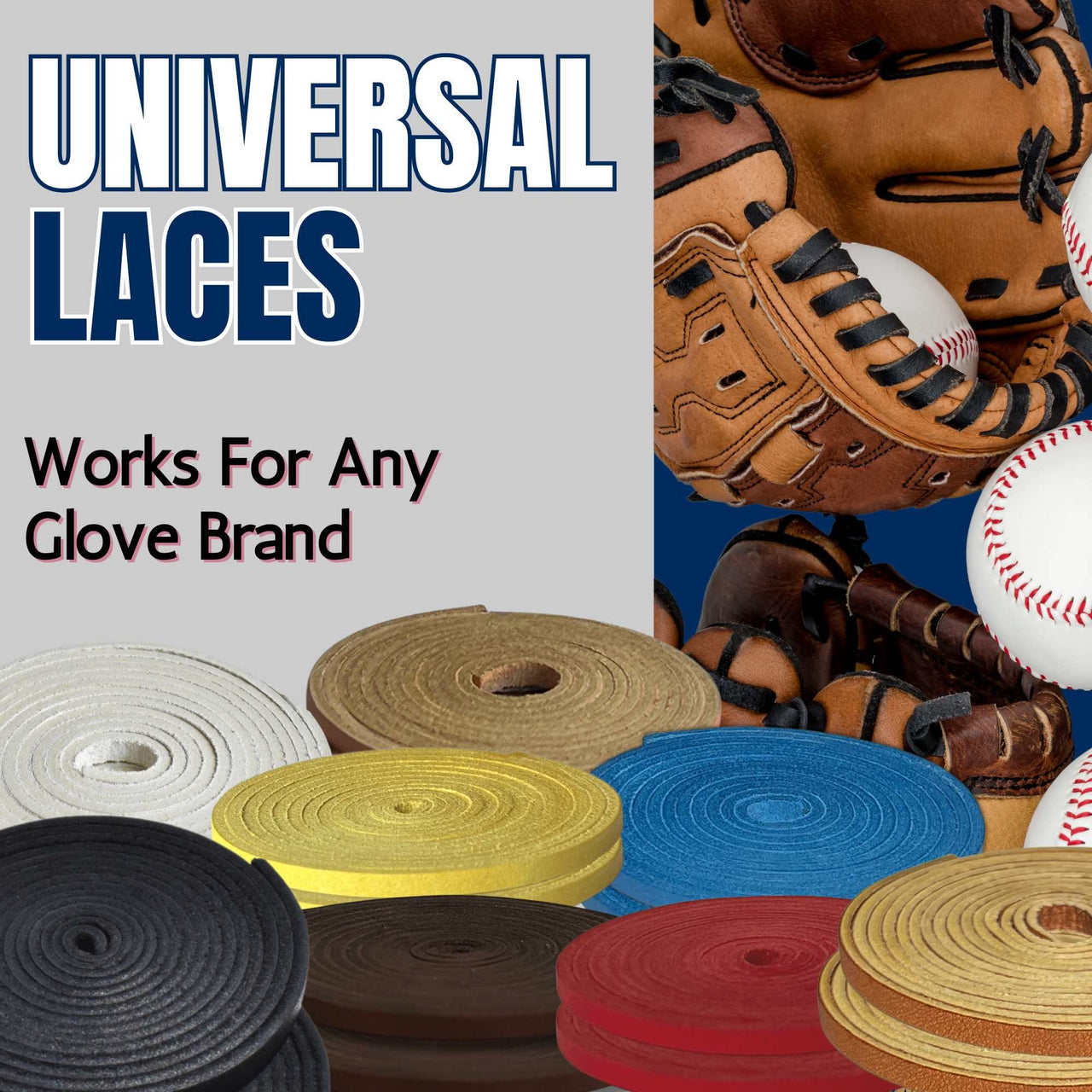 Covey Baseball & Softball Glove Lace - Premium American Leather 2-Pack