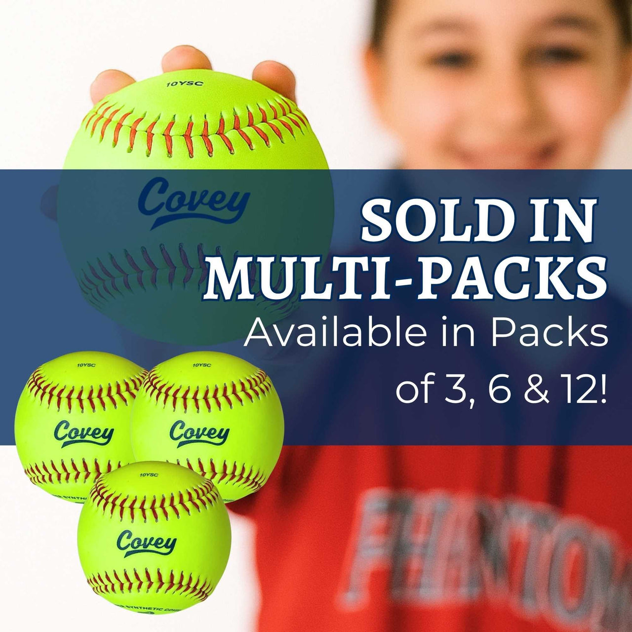 Covey 10-Inch Softballs for 6U & 8U Players – Multi-Packs