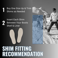 Thumbnail for Boxum Ski & Snowboard Boot Shim Insoles - Tighten Packed Liners