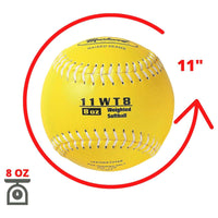 Thumbnail for Markwort Color Coded Weighted 11-Inch Softball for Training and Practice