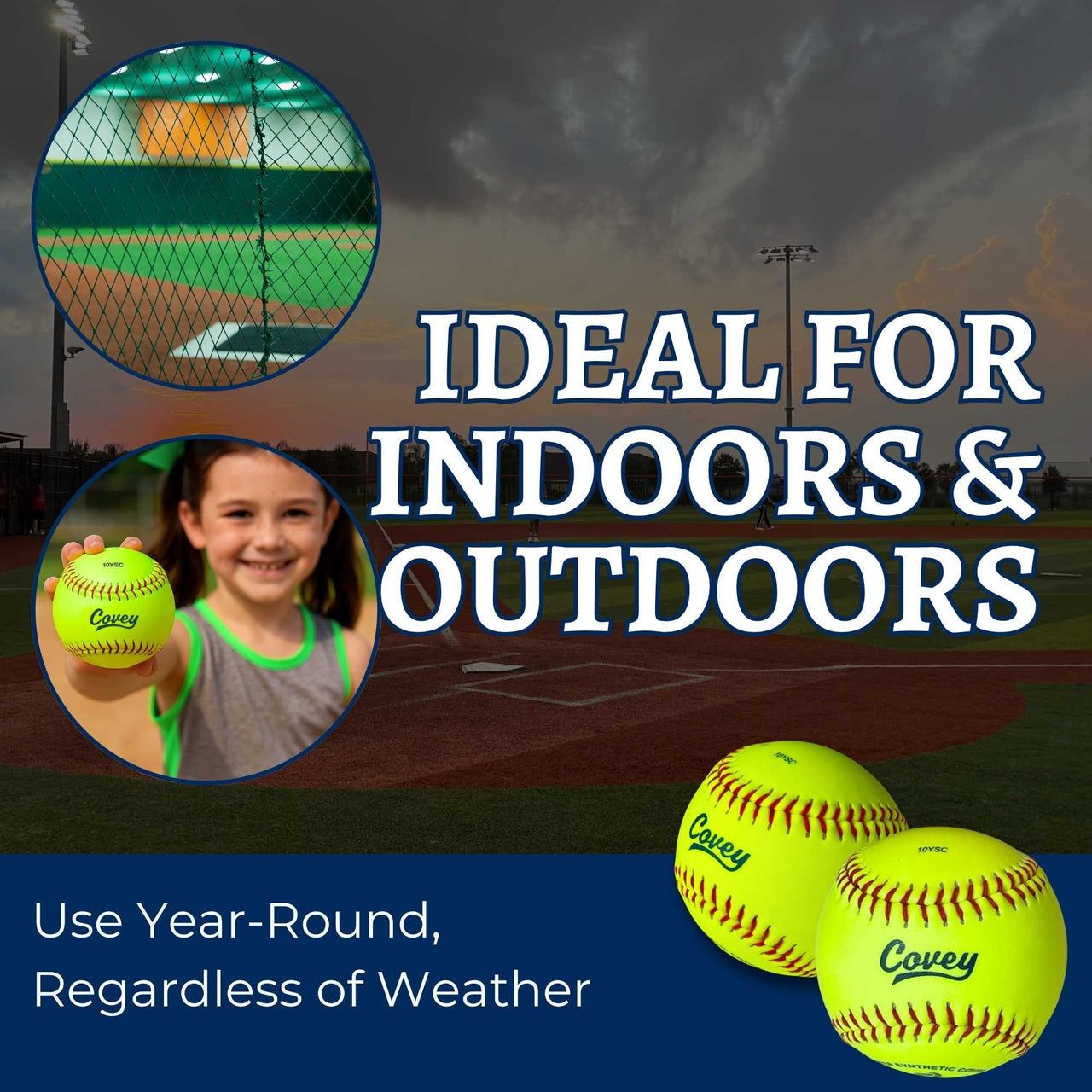 Covey 10-Inch Softballs for 6U & 8U Players – Multi-Packs