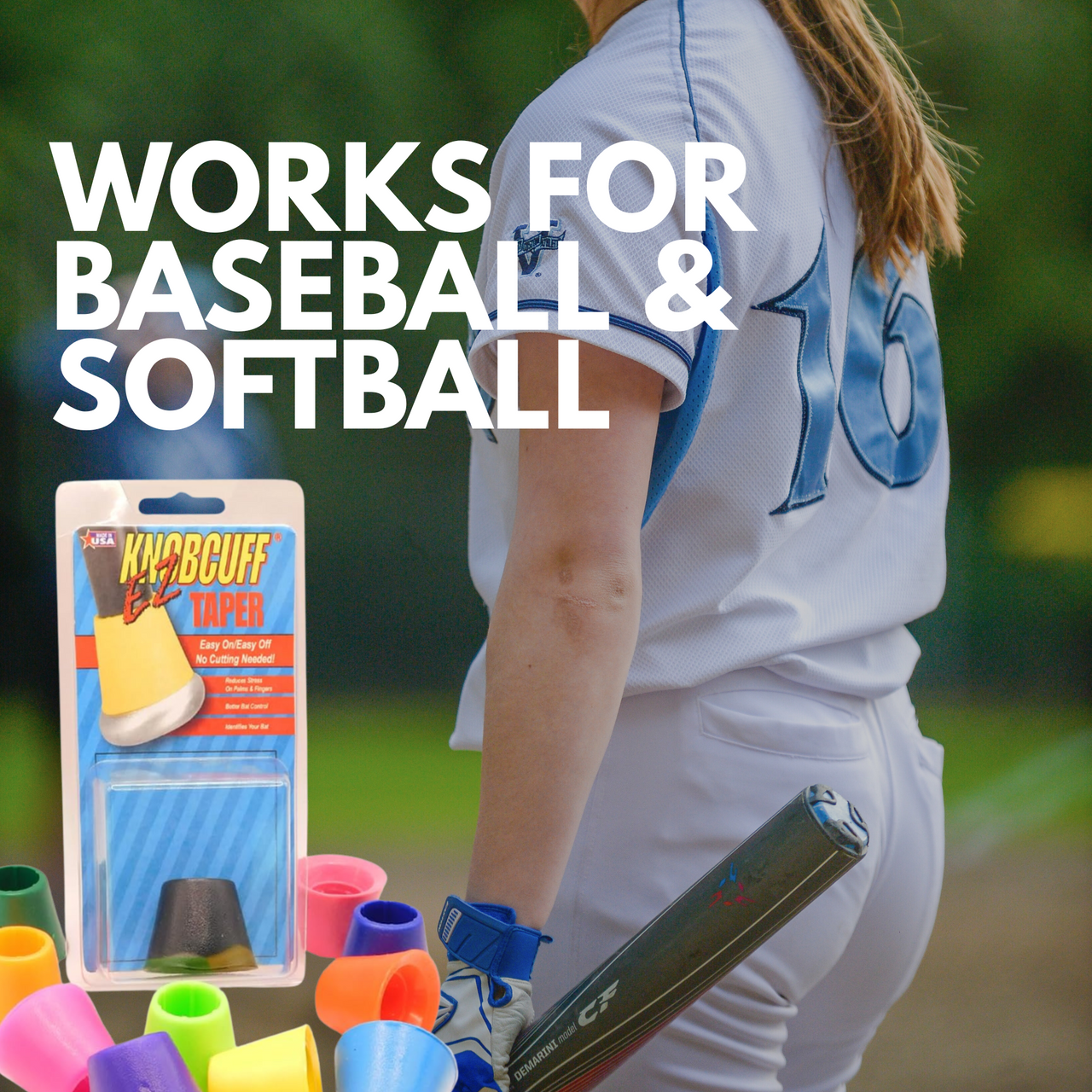 Markwort Knobcuff EZ Taper - Bat Grip &amp; Comfort Sleeve