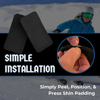 Thumbnail for Boxum Ski & Snowboard Shin Pads Inserts with Adhesive Backing - Pair