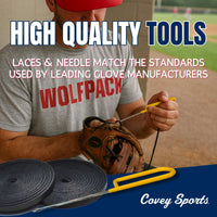 Thumbnail for Covey Baseball Glove Lace Repair Kit - Premium American Leather 2-Pack