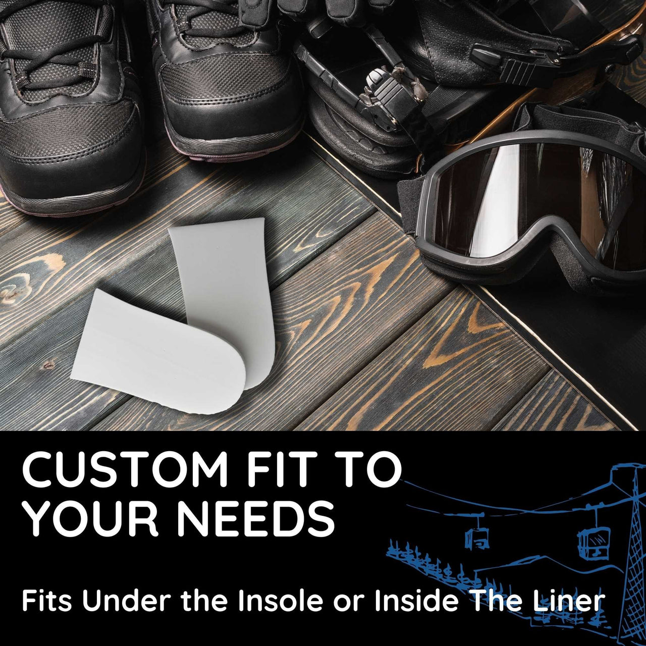 Boxum Ski & Snowboard Boot Inserts Heel Lift Fitting Pads