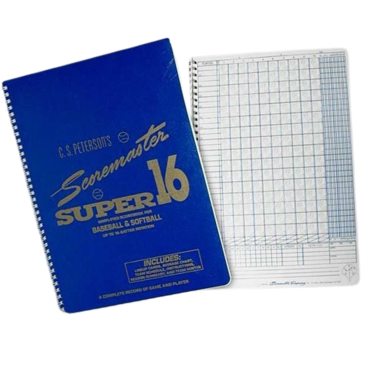 Peterson's Super 16 Baseball & Softball Scorebook