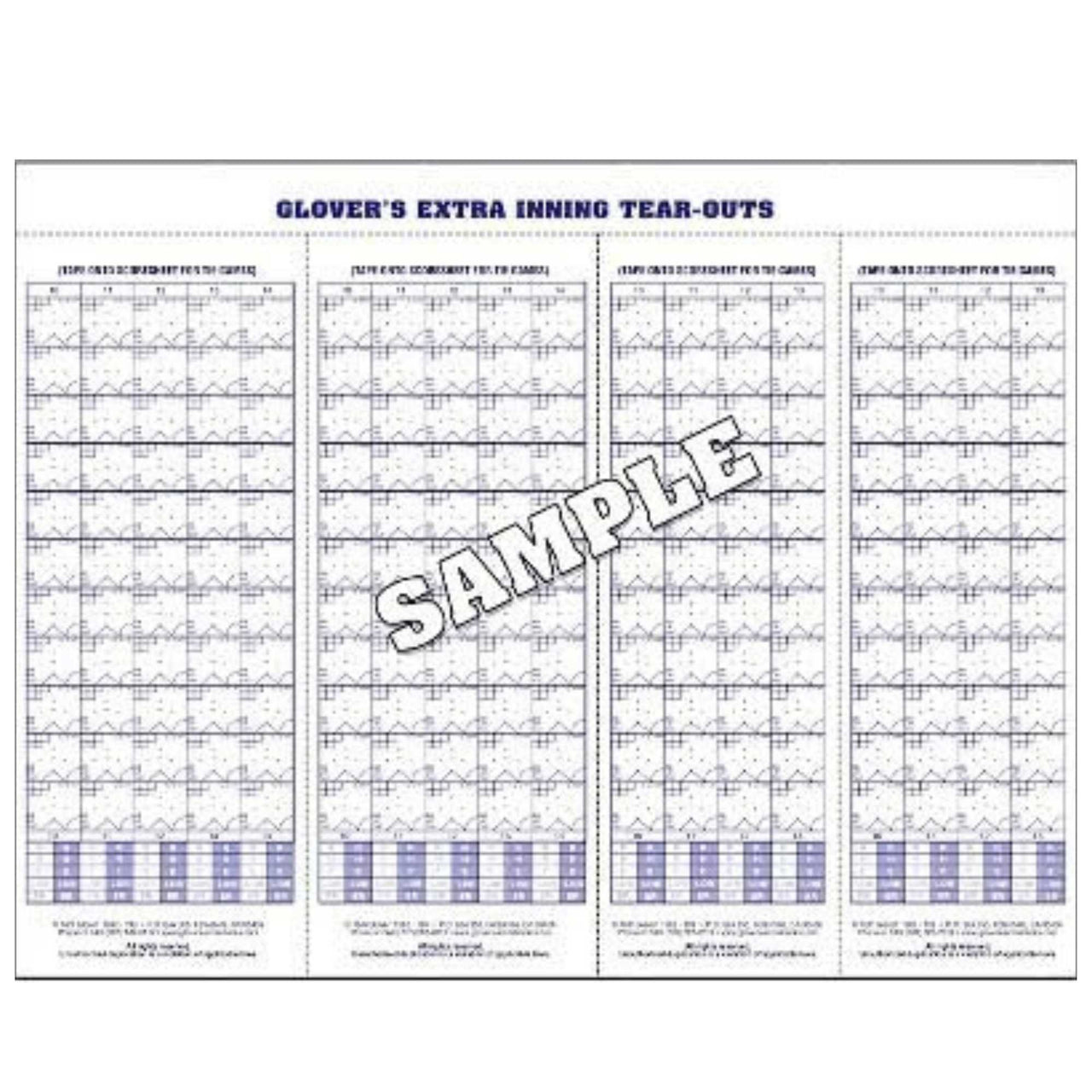 Glover's Baseball & Softball Scorebook Refill - 30 Games