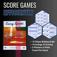 Thumbnail for Covey Sports Oversized Baseball & Softball Scorebook - 50 Games