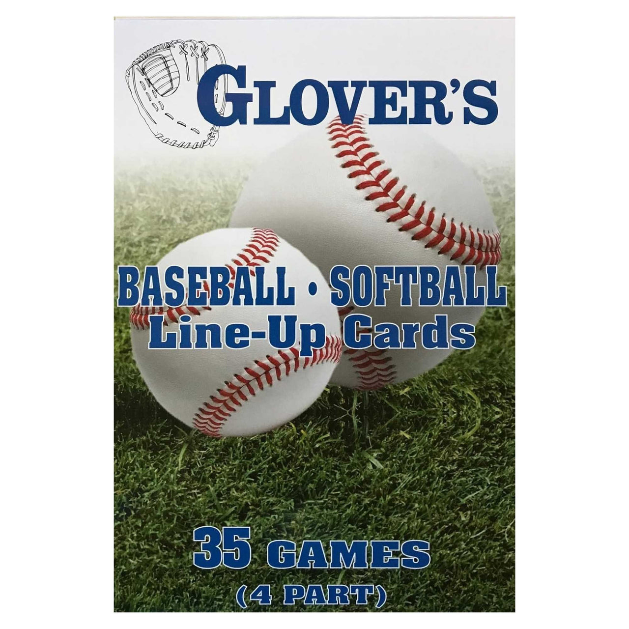 Glover's Baseball/Softball Line-Up Cards - 4 Part, Large 5.5 x 8.5