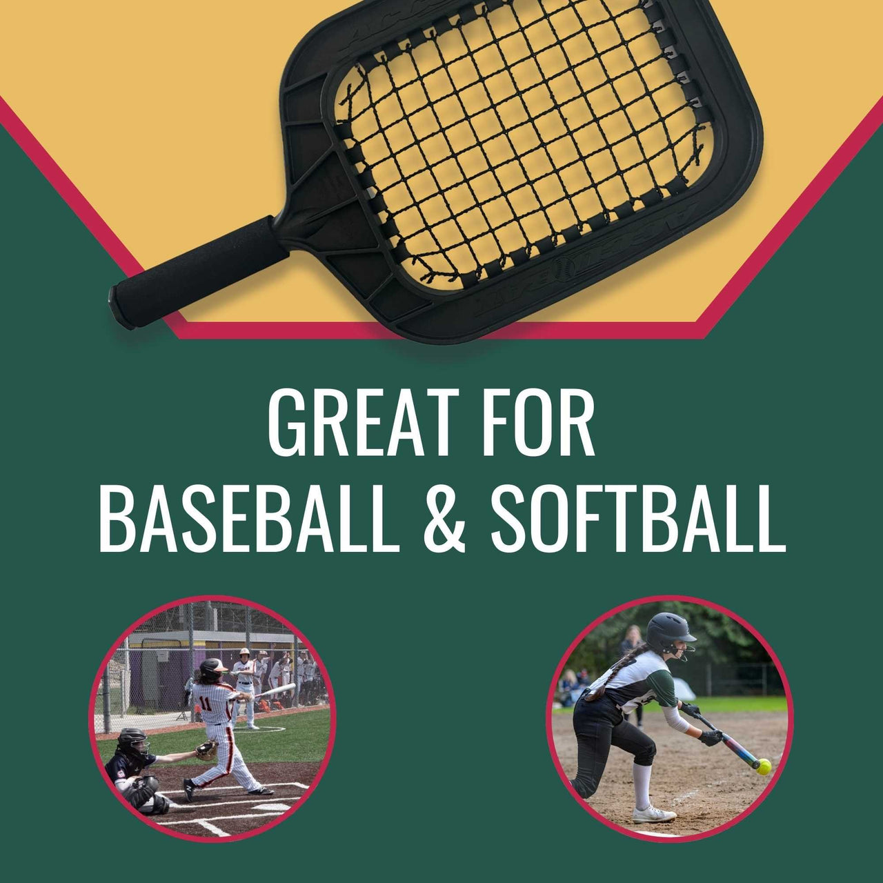 Accubat Fungo Racket - Precision Training Tool for Baseball & Softball