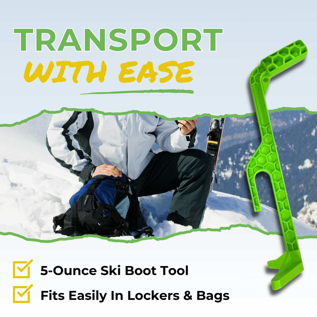 Ski Boot Removal Tool – Lightweight & Back-Friendly Design