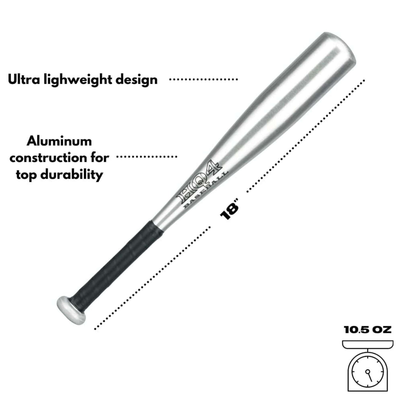 Markwort Aluminum One-Hand 18" Training Bat – For Baseball & Softball
