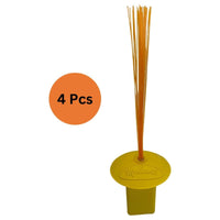 Thumbnail for Markwort 4 Pack High Vis Yellow Base Plugs - Orange Bristle Indicator