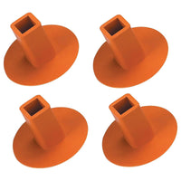 Thumbnail for Markwort 4 Pack Ground Receptacle Rubber Base Plugs - Orange