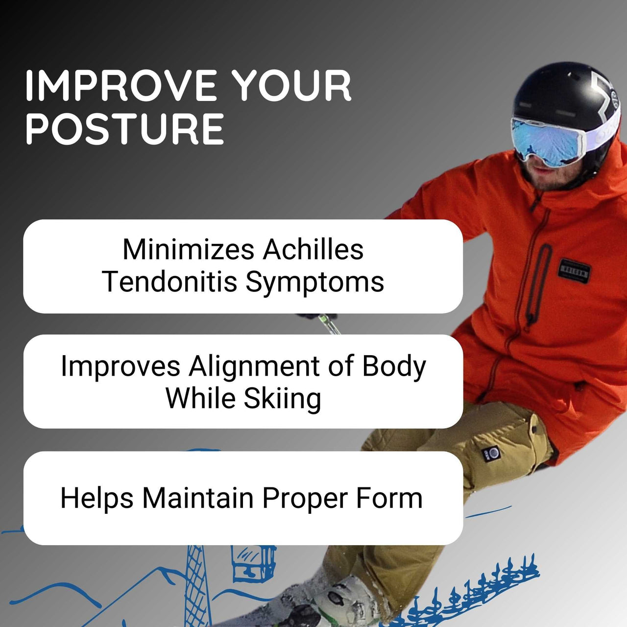 Boxum Ski & Snowboard Boot Inserts Heel Lift Fitting Pads