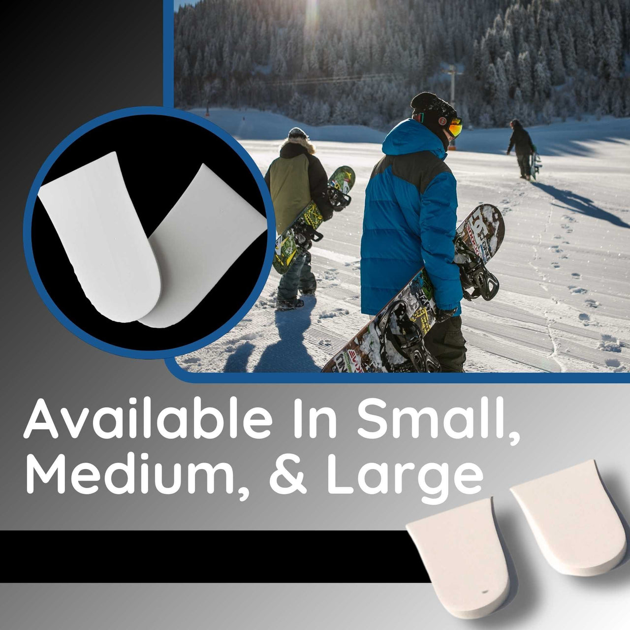 Boxum Ski & Snowboard Boot Inserts Heel Lift Fitting Pads