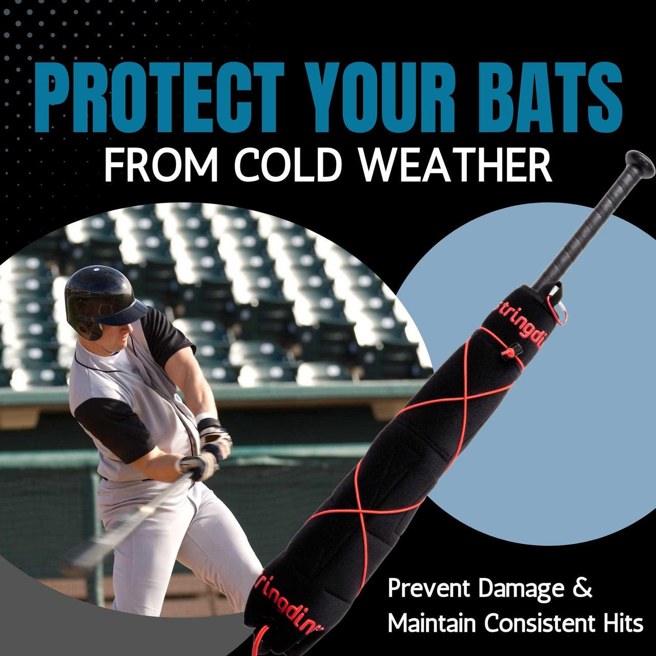 Stringdinger Baseball & Softball Bat Warmer Sleeve for Composite Bats