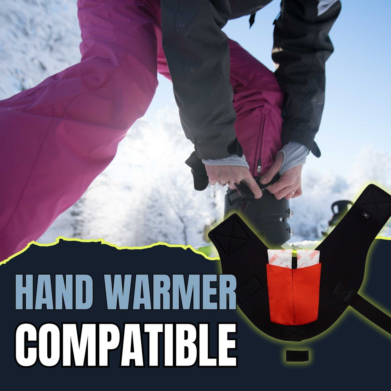 Bootaclava Neoprene Ski Boot Covers with Handwarmer Pouch