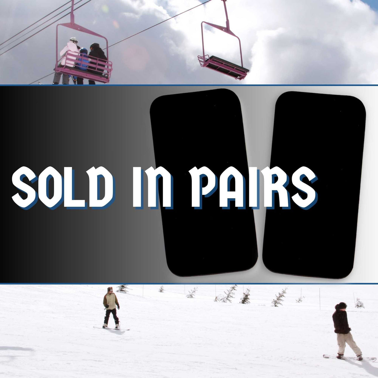 Boxum Ski & Snowboard Shin Pads Inserts with Adhesive Backing - Pair