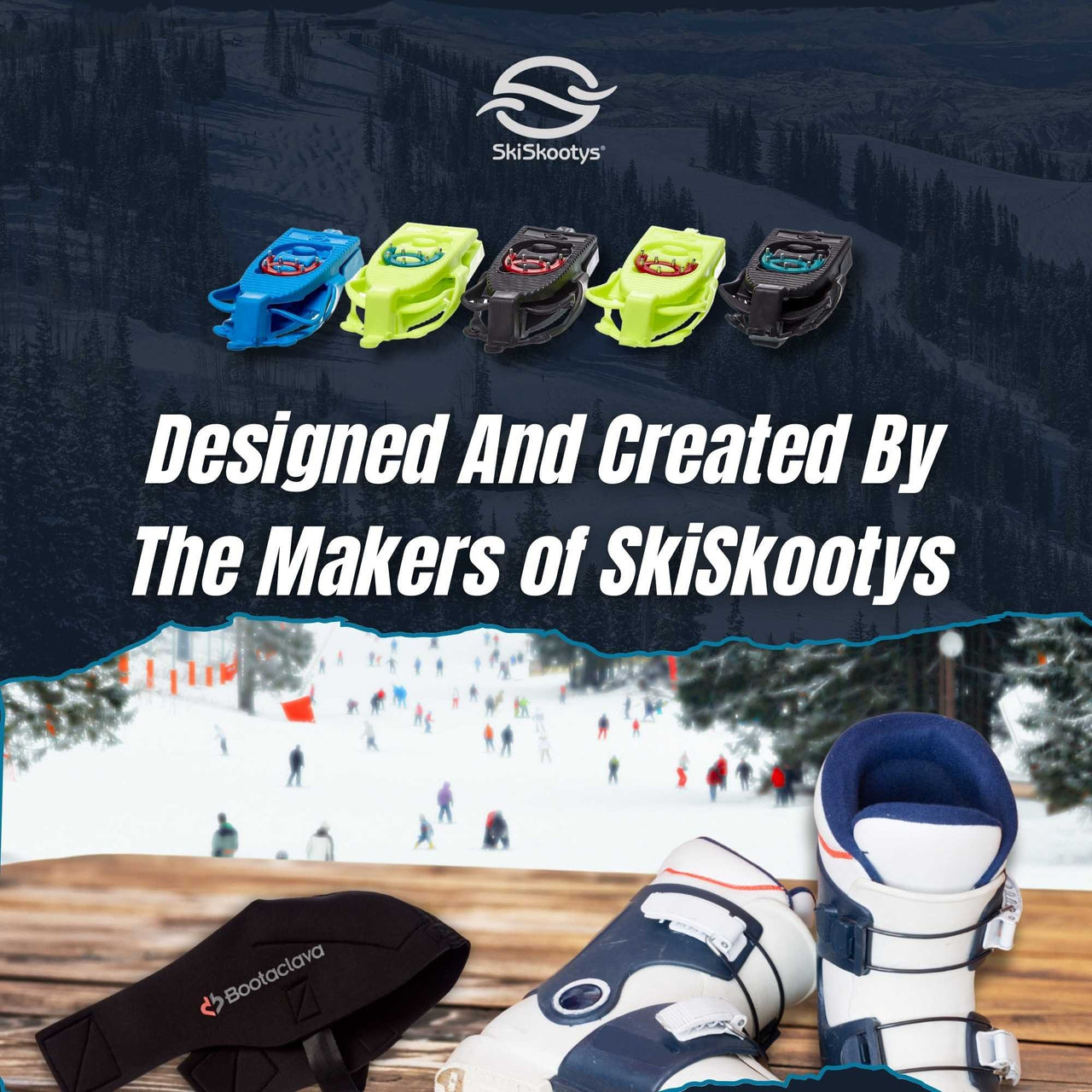 Bootaclava Neoprene Ski Boot Covers with Handwarmer Pouch