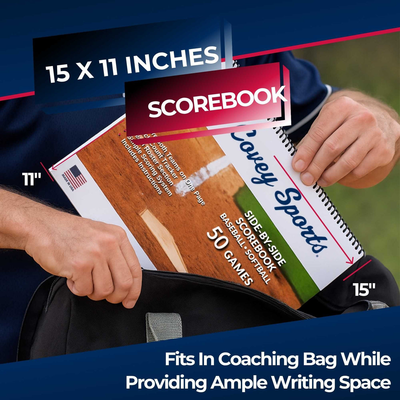 Covey Side-by-Side Baseball & Softball Scorebook - 50 Games (RTJ)