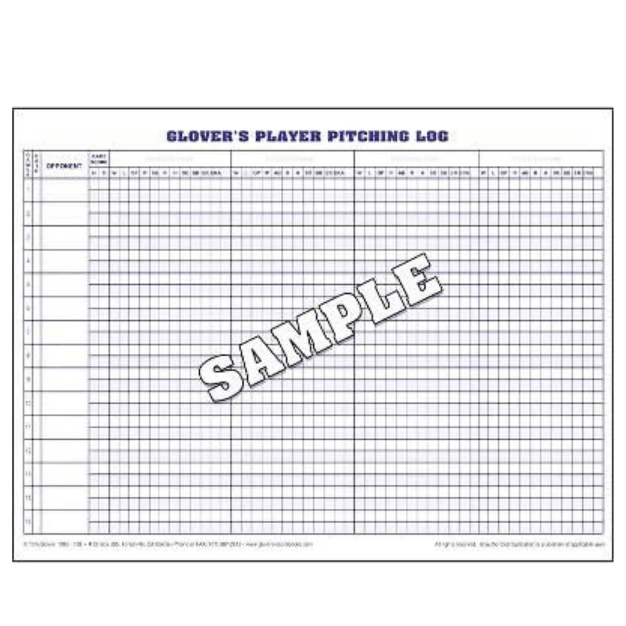 Glover's Baseball & Softball Scorebook Refill - 30 Games