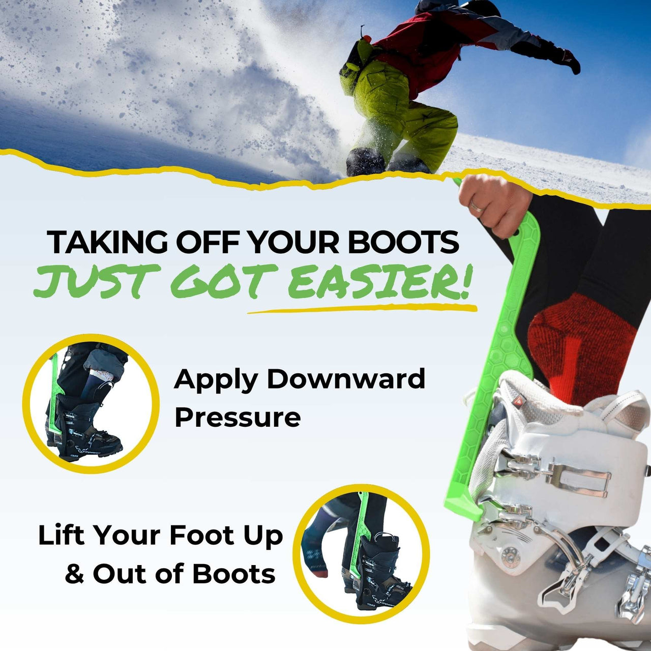 Ski Boot Removal Tool – Lightweight & Back-Friendly Design