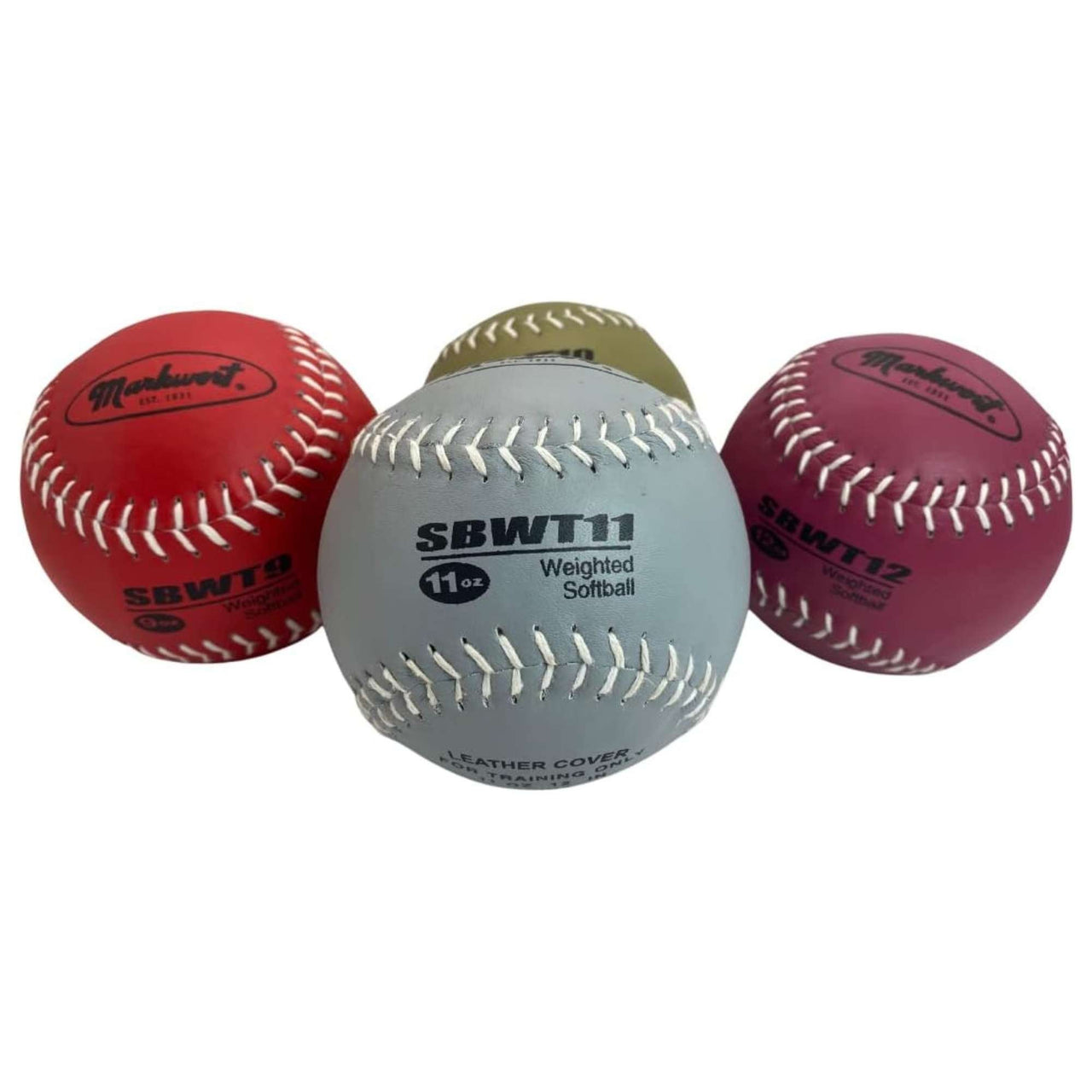 Markwort 12-Inch Weighted Softball Set - Pitching Training Balls